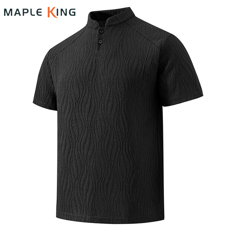 Golf Tees - Bark Texture Herenkleding Henley Shirt 2026