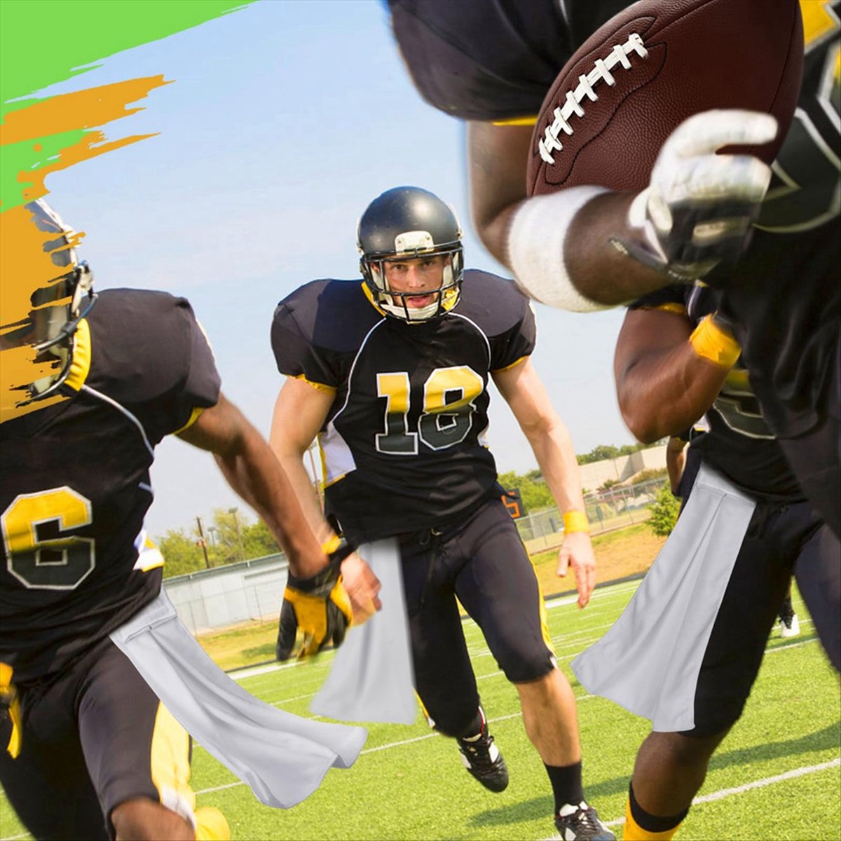 Golf Towel - POPULAR-4 stuks voetbalhanddoek, zeer absorberende quarterback