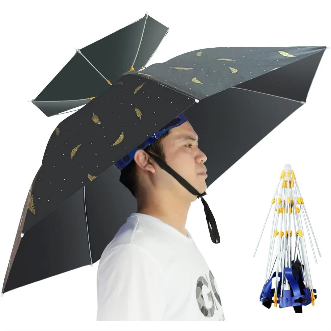 Golf Umbrella Large - Parapluhoed, opvouwbaar, verstelbaar, zon- en regenkap,