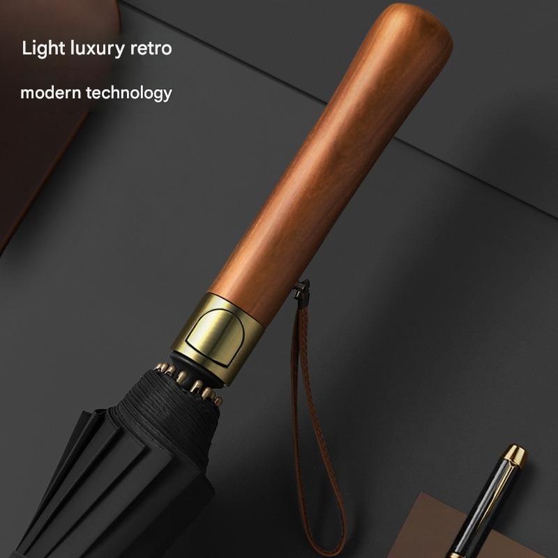 16-ribben golfparaplu met hout - Golf Umbrella Large recensie en prijs